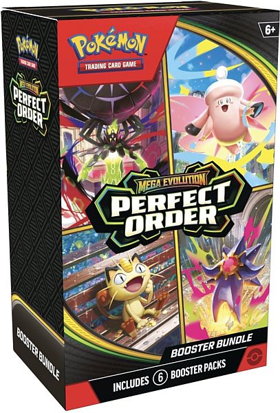 Pokémon TCG ME03 — Mega Evolution: Perfect Order Booster Pack Bundle (6 Boosters) - GeekVortex
