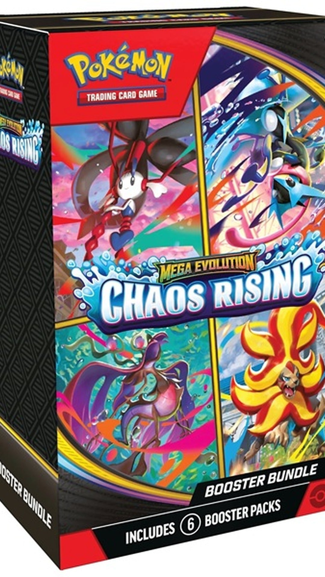Pokémon Booster Pack Bundle ME04 — Mega Evolution: Chaos Rising (6 Boosters) - GeekVortex