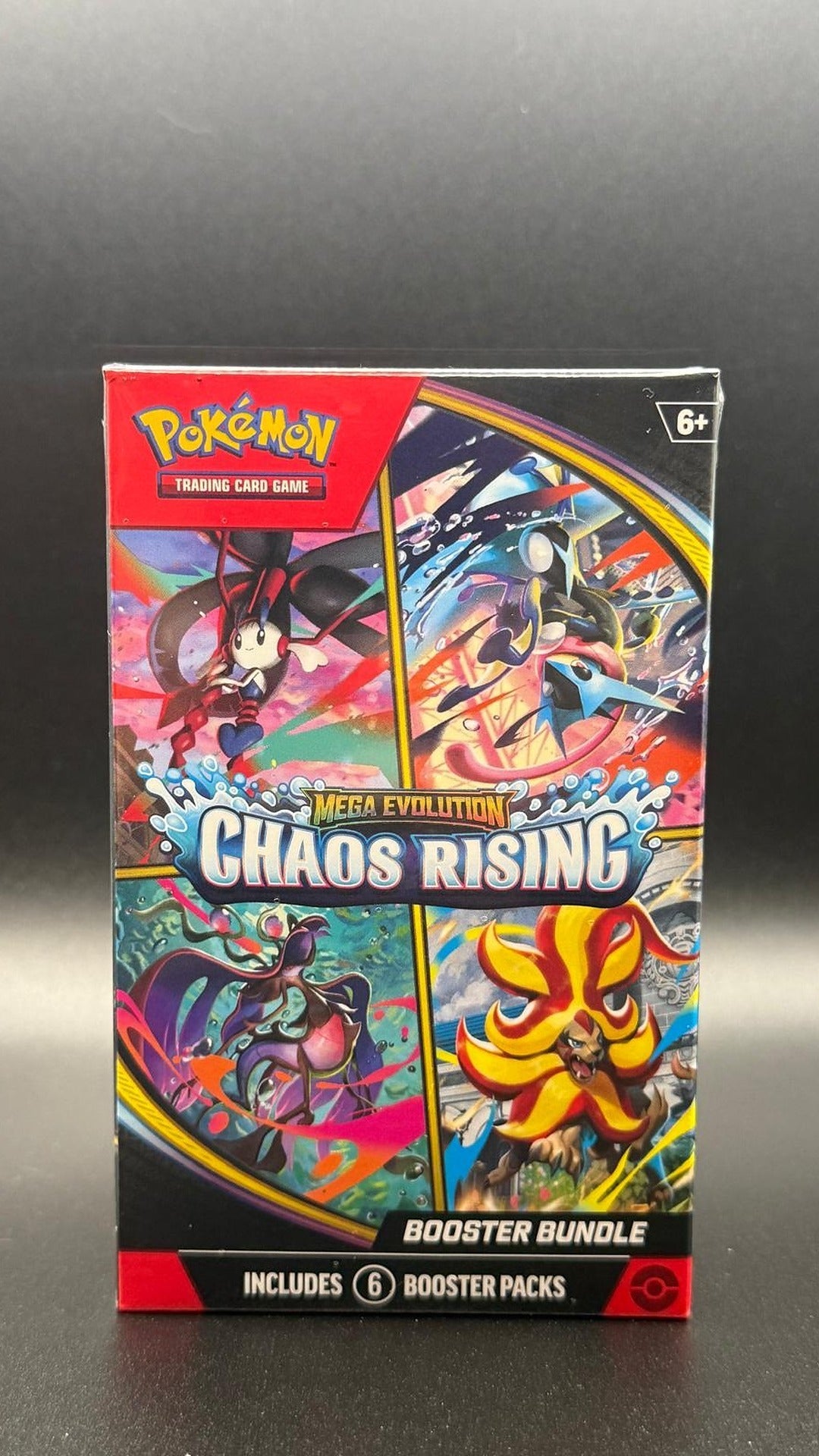 Pokémon Booster Pack Bundle ME04 — Mega Evolution: Chaos Rising (6 Boosters) - GeekVortex