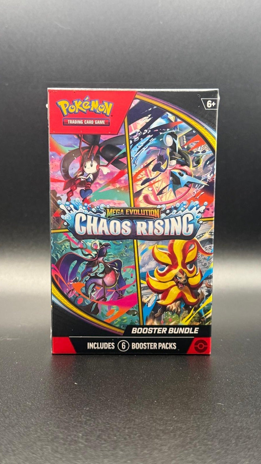 Pokémon Booster Pack Bundle ME04 — Mega Evolution: Chaos Rising (6 Boosters) - GeekVortex