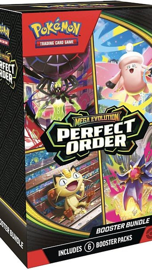 Pokémon TCG ME03 — Mega Evolution: Perfect Order Booster Pack Bundle (6 Boosters) - GeekVortex